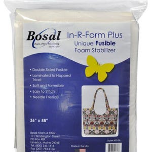 Bosal In-R-Form Plus Unique Fusible Foam Stabilizer Soft Formable Easy to Stitch 36" x 58" (493-36) M544.06
