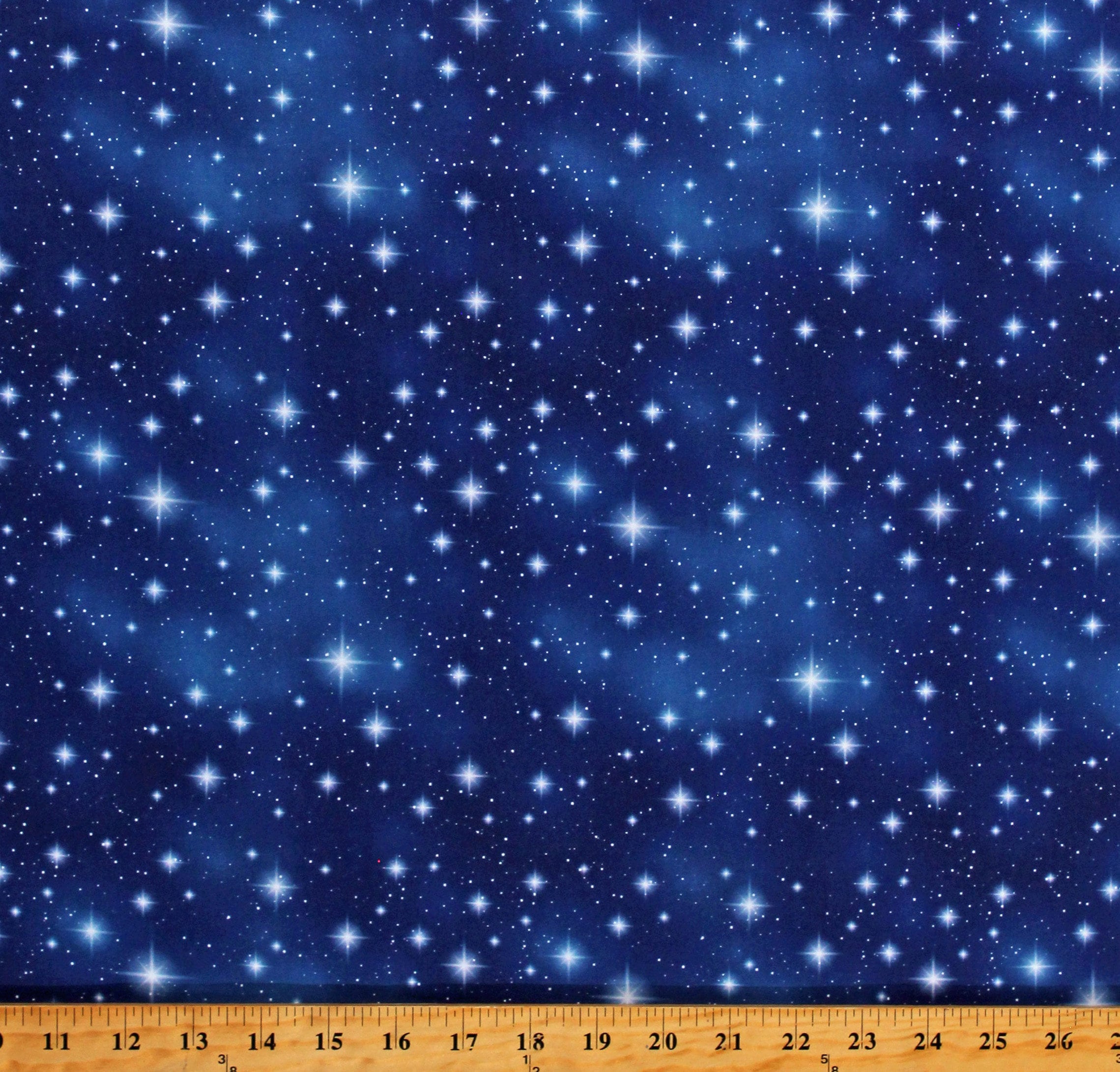 Cotton Stars Starry Night Sky Galaxy Space Navy Blue Cotton Etsy