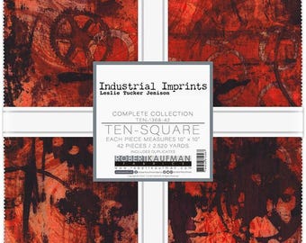 10" Layer Cake Squares - Wishwell Industrial Imprints Complete Collection Kaufman Ten-Square Fabric Bundle Quilter's Cotton Precuts M531.56