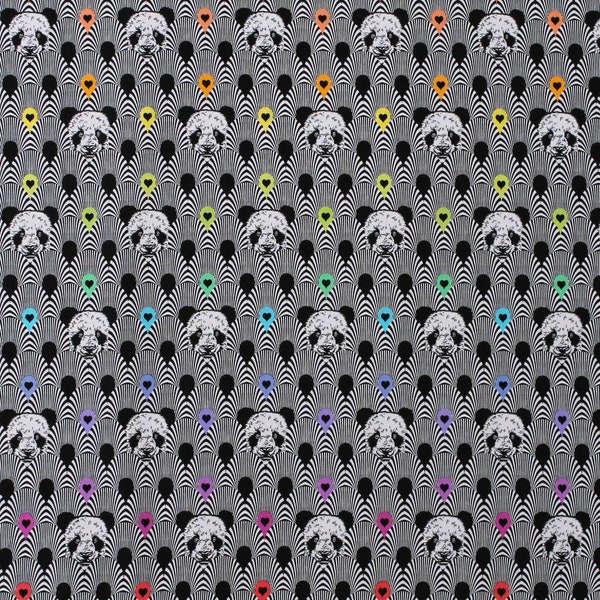 Cotton Pandamonium Pandas Panda Bears Animals Tula Pink Linework in Ink Cotton Fabric Print by the Yard (PWTP153.INK) D694.59