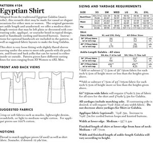 Folkwear 104 Egyptian Shirt Egypt Galabia Robe Jellabiya Sewing Pattern ...