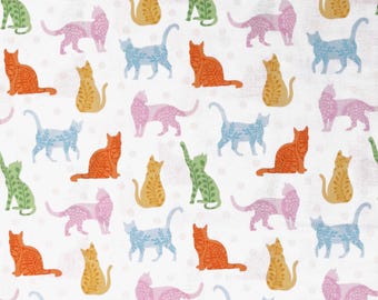 Cotton Sunshine Color it Sunshine Benartex Cats Kittens Animals Pets White Cotton Fabric Print by the Yard (16357-99) D382.62