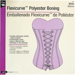 1 yard piece - Flexicurve™ Polyester Boning White 12mm Boning Sold by the Yard (569-9) M222.19