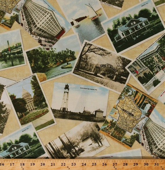 Cotton Wisconsin Postcards State Landmarks Tourists Travel | Etsy