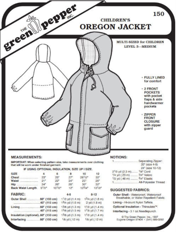 Kid’s Cross Country or Jogging Suit Pattern - 114 - The Green Pepper Patterns Kid’s Cross Country or Jogging Suit Pattern - 114 - The Green Pepper Patterns