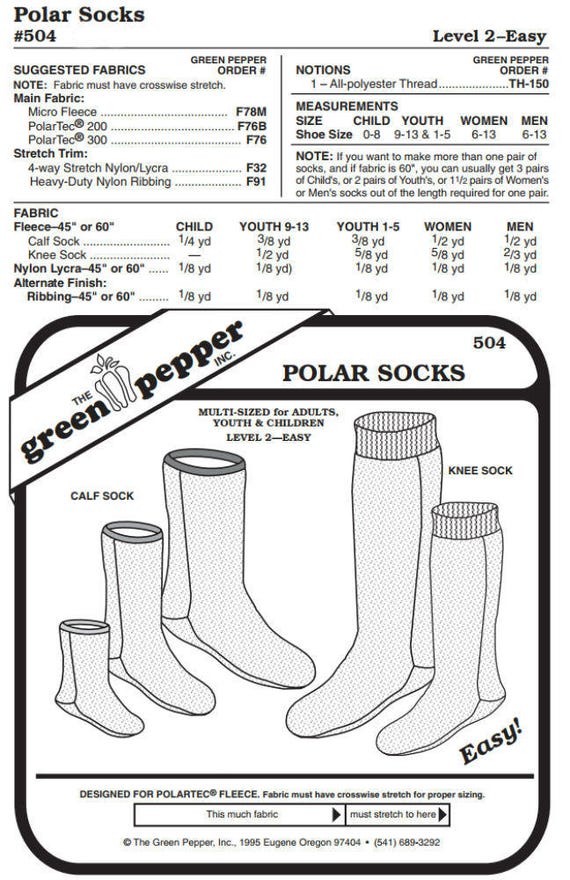 Polar Socks Pattern - 504 - The Green Pepper Patterns Polar Socks Pattern - 504 - The Green Pepper Patterns