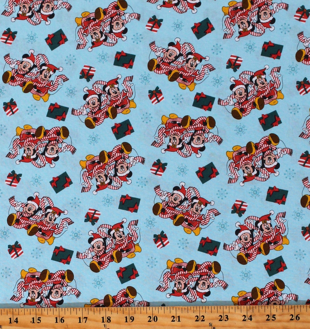 Cotton Mickey and Minnie Mouse Presents Gifts Christmas Holiday Disney ...