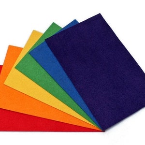 Ultrasuede® ST (Soft) 6 Piece Variety Pack - Assorted 3&quot;x 5&quot; Pre-cuts - Rainbow Brights (U008.06)