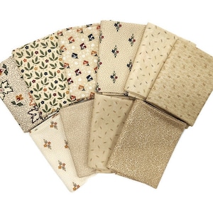 10 Fat Quarters Kansas Troubles by Moda Neutrals, Creams, LIGHT COLORS ONLY Floral Reproduction Assorted Cotton Fabrics Bundle M492.37 image 5