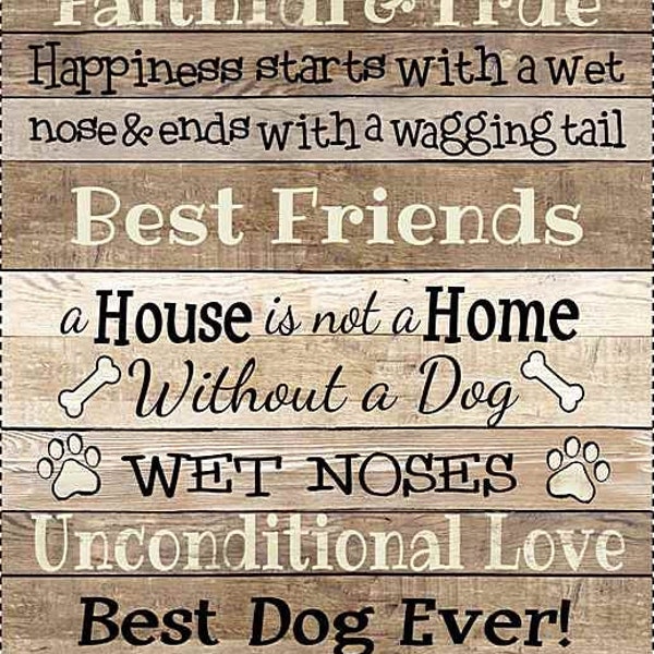 23" X 44" Panel I Love My Dog Best Friends Dogs Pets Cream Cotton Fabric Panel (PANEL-C8552-NATURAL) D758.46