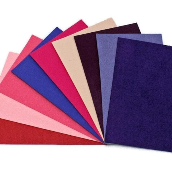 Ultrasuede® ST (Soft) 6 Piece Variety Pack - Assorted 3"x 5" Pre-cuts - Pink & Purple (U008.04)