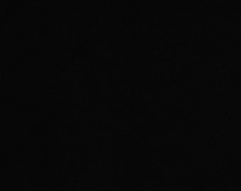 Micro Stretch Fleece Solid Black Single Faced Lightweight Super Soft 60" Wide Polyester/Spandex Fabric by the Yard (3542F-10F) A620.03