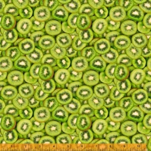 Cotton A La Carte Windham Fabrics Kiwis Kiwi Fruit Food Green Cotton Fabric Print by the Yard (51892D-X) D574.03