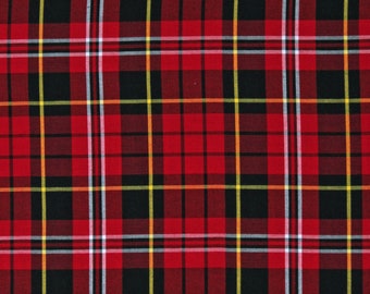 Cotton House of Wales Plaid Patterned Red Cotton Fabric Print by the Yard (SRK-20687-3-RED) D154.05