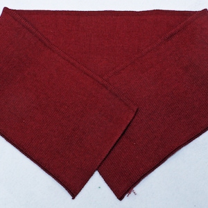 Rugby Knit Shirt Collar - Burgundy 3.5&quot; x 20&quot; Self-Finished Hemmed Ribbed Trim (M516.15)