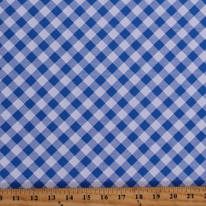 Cotton Blue and White Gingham Check Plaid Squares Picnic Blueberry Hill Cotton Fabric Print by the Yard (12644-51) D569.75