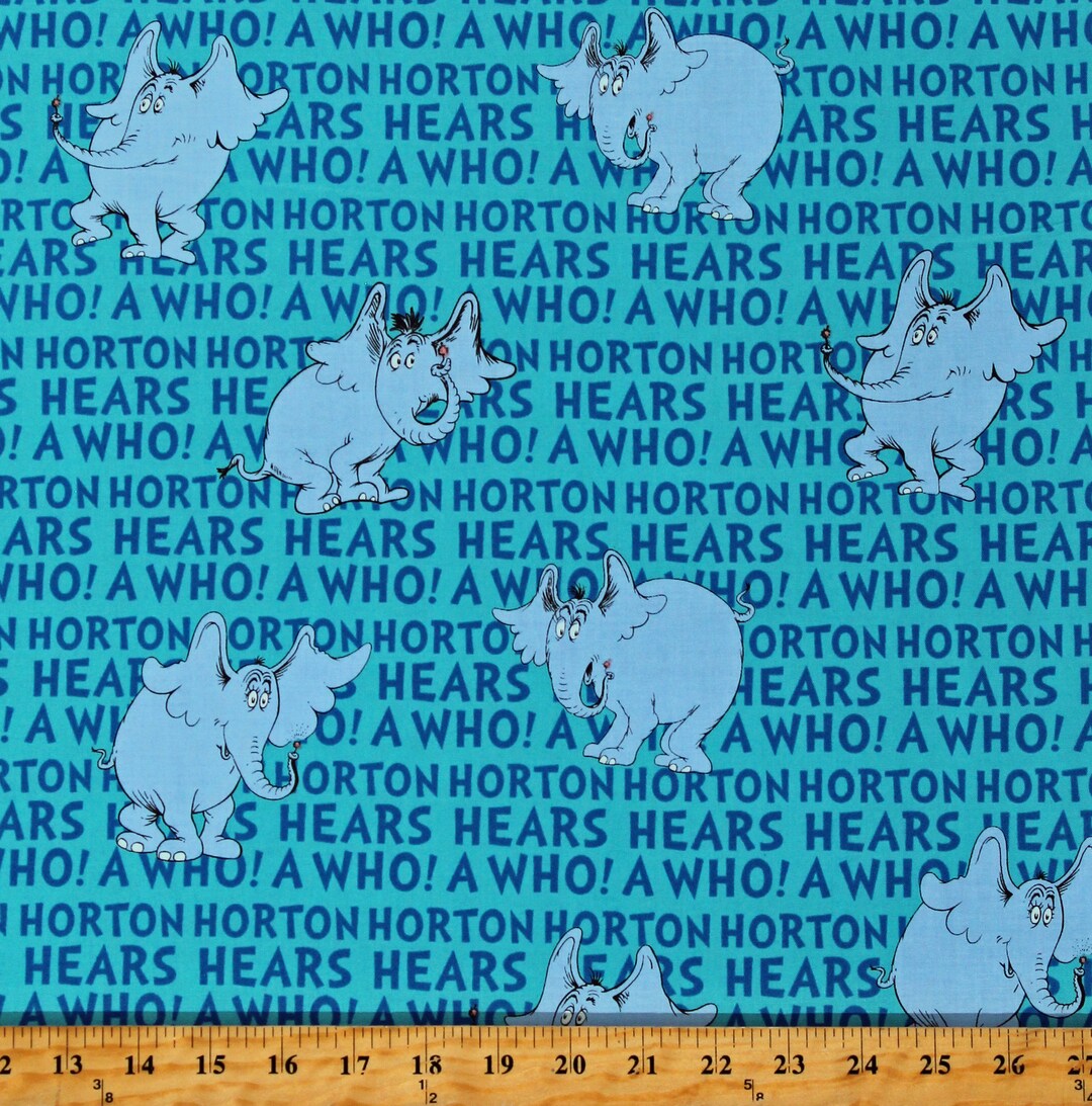 Cotton Horton Hears a Who Elephants Words Dr. Seuss Kids Children's ...