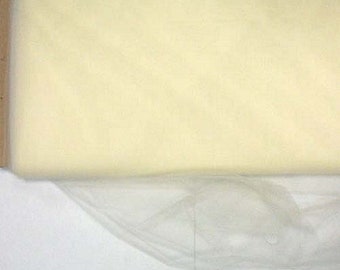 54" Tulle Ivory Illusion Netting Fabric by the Yard (6376E-9G - 54in)