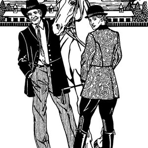 Folkwear Countryside Frock Coat #263 Traditional Jacket Riding Equestrian Sewing Pattern (Pattern Only) folkwear263
