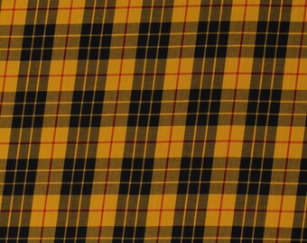 Cotton Plaid Striped Patterned Blue Red and Yellow Cotton Fabric Print by the Yard (SRK-15076-5-YELLOW) D509.36