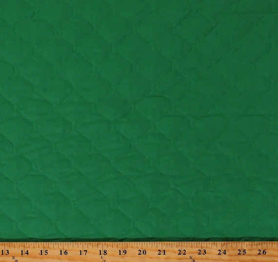 Single-Face Quilted Holly/Kelly Green 43" Wide Poly Cotton Blend Fabric by the Yard (262-2009) D270.18