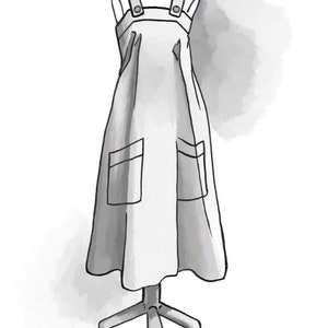 Folkwear Basics Collection Pinafore Dress Calf-Length Apron Sewing Pattern (Pattern Only) folkbasicspinafore