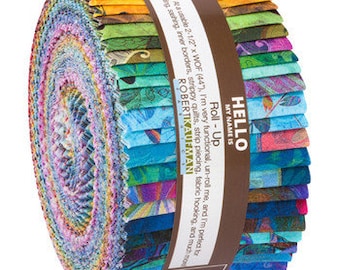 Jelly Roll - Venice by Christiane Marques for Robert Kaufman Florals 2.5&quot; Strips Roll-Ups Bundle Quilter&#39;s Cotton Fabric Precuts M523.31