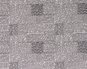 Cotton Newspaper Print Articles Script Text Paradox II Off-White Cotton Fabric Print by the Yard (3576-01) D582.92
