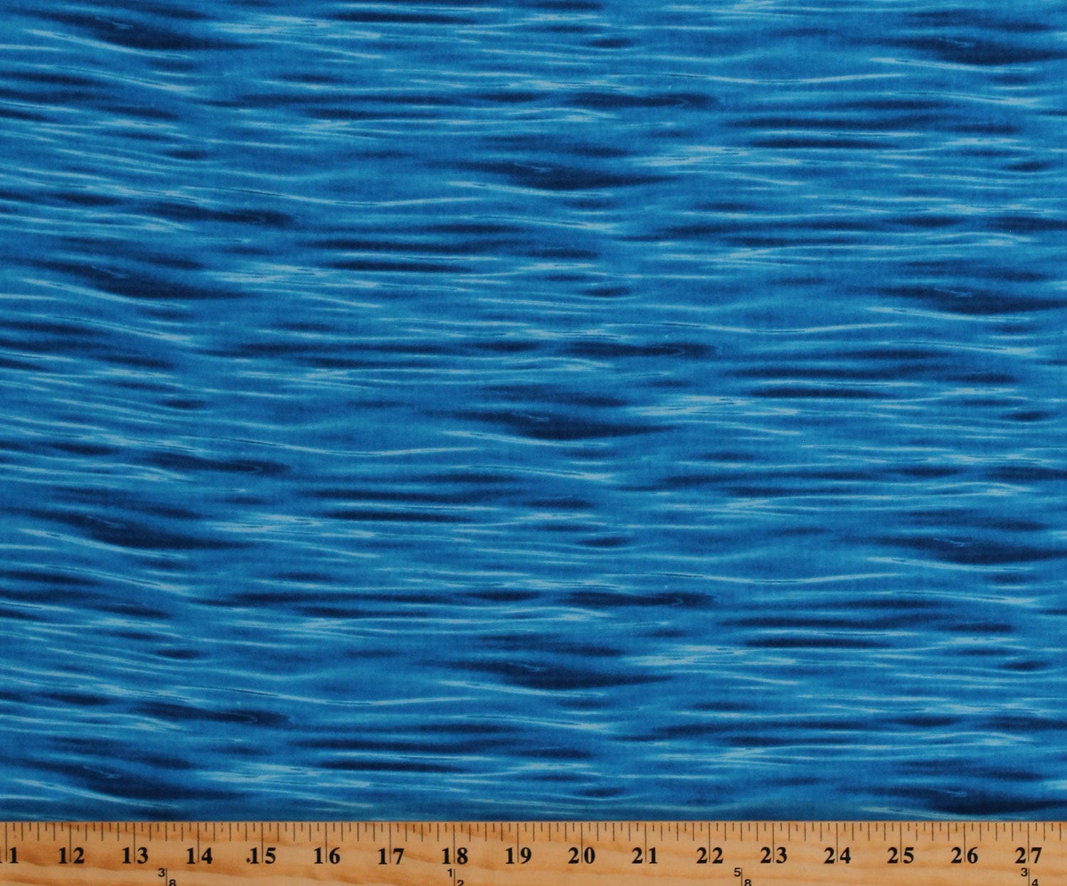Water Bright Blue Ripples Landscape Medely BY YARDS Elizabeth's Studio Fabric 