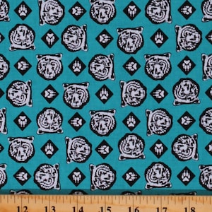 Cotton Cub Scouts Boy Scouts Bears Paws Allover Pattern Teal Cotton Fabric Print by the Yard (C7205-TEAL) D576.37 by Riley Blake Designs