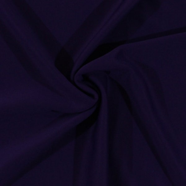 58" Scuba Knit Purple Poly/Spandex Stretch Fabric By the Yard (9899V-1N-PURPLE) D335.17