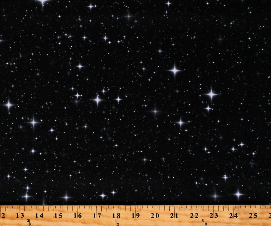 Cotton Stars Night Sky Starry Sky Galaxy Outer Space Black