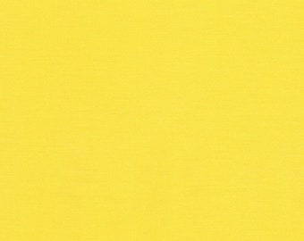 Cotton Kona Bright Idea Yellow Cotton Fabric Solid by the Yard (838) D146.14