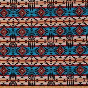 Cotton Aztec Southwestern Patterned Native Dreamcatcher Multicolor Cotton Fabric Print by the Yard (DT-5363-6C-2) D462.60