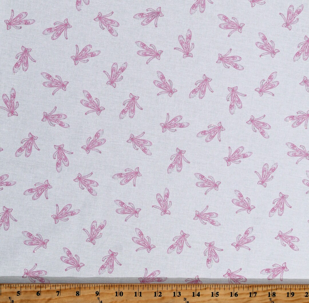 Cotton Tossed Pink Ballet Slippers Glitter Ballerinas You Are Tutu