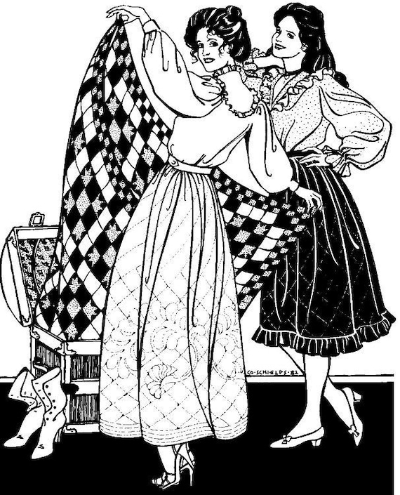 Folkwear Quilted Prairie Skirt #206 Petticoat Out West Pioneer