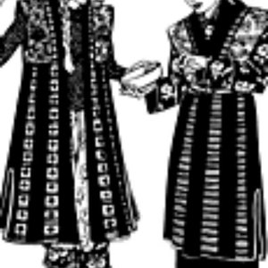 Folkwear Tibetan Panel Coat #118 Vest Sleeveless Coat Tibet Sewing Pattern (Pattern Only) folkwear118