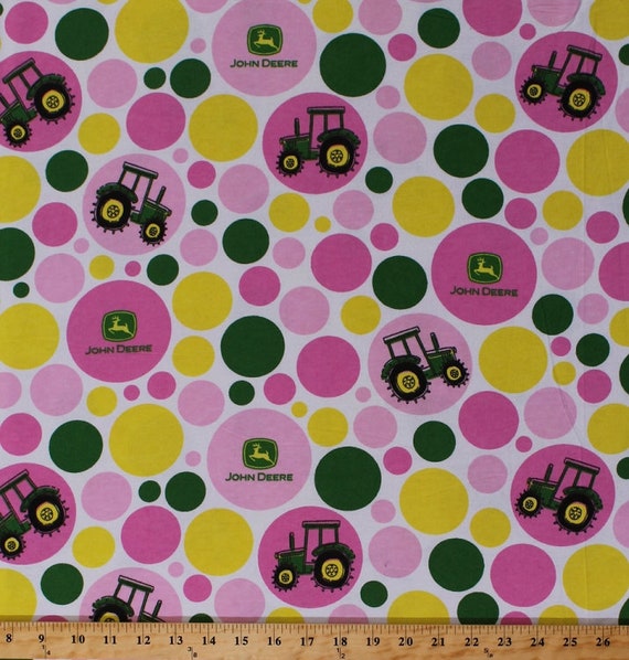 Flannel John Deere Polka Dot Dots Tractor Tractors Logo Etsy