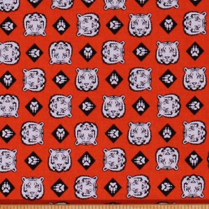 Cotton Cub Scouts Boy Scouts Tigers Paws Allover Pattern Orange Cotton Fabric Print by the Yard (C7205-ORANGE) D576.38 by Riley Blake