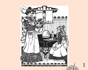 Folkwear English Cottage Kitchen #303 Pinafore/Apron Kitchen Items Sewing Pattern (Pattern Only) folkwear303