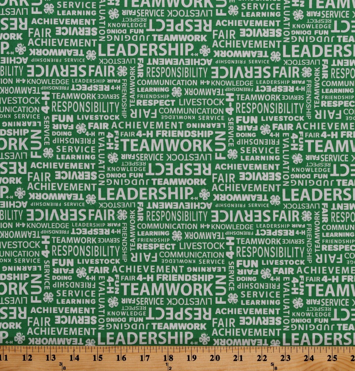 Cotton 4-H Clover Emblem Symbol Head Heart Hands and Health | Etsy