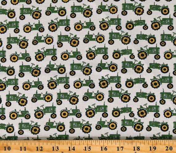 Vintage Tractor Quilt Fabric by the Yard Old Green Tractor Fabric Retro Tractor Henry Glass Down on the Farm 9661-44 100% Cotton Vintage Tractor Quilt Fabric by the Yard Old Green Tractor Fabric Retro Tractor Henry Glass Down on the Farm 9661-44 100% Cotton