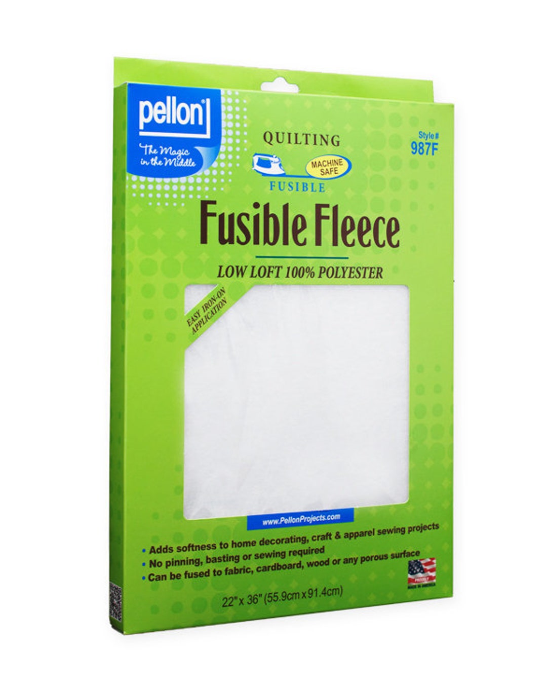 1 Yard of Pellon Fusible Interfacing 20 Wide 931TD WHITE 