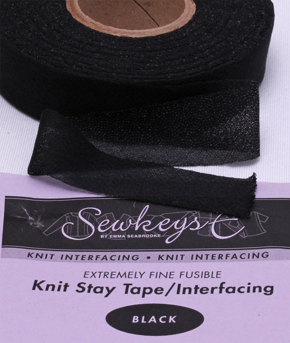 By the 25 yard Roll M494.17 White 1//2/" Fusible SS1 Extra Fine Knit Stay Tape