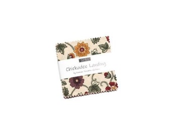 Mini Charm 2.5" x 2.5" Pack Chickadee Landing by Kansas Troubles for Moda Florals Squares Fabric Bundle Quilter's Cotton Precuts (M524.42)