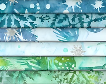 Jelly Roll - Artisan Batiks Evergreen Ice Studio RK Robert Kaufman 2.5" Strips Roll-Up Bundle Quilter's Cotton Fabric Precuts (M528.32)