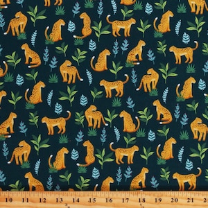 Forest Cheetah Jersey Knit