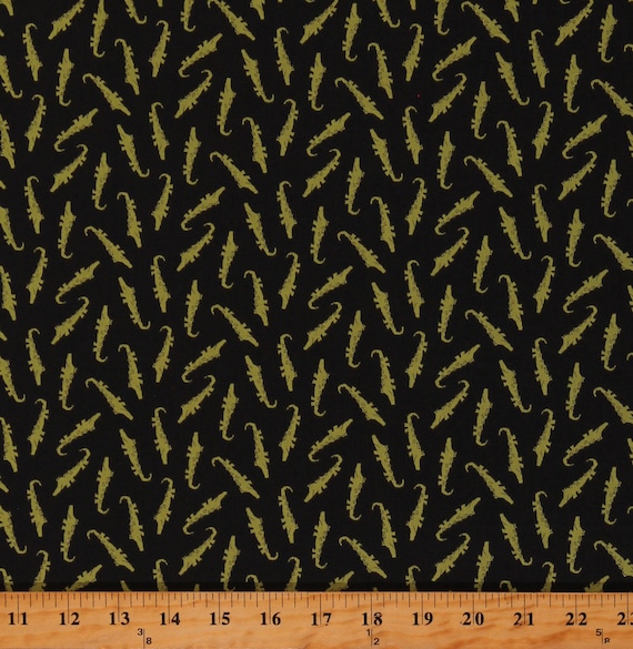 Cotton Alligators Crocodiles Gators Reptiles Swamp Wetlands Animals Cotton Fabric Print by the Yard (5802-16) D380.39