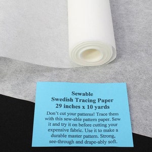 Swedish Tracing Paper - 10 yards - 29&quot; wide Sew-able Pattern Paper - Sold by the 10 yard roll (1907) M409.03