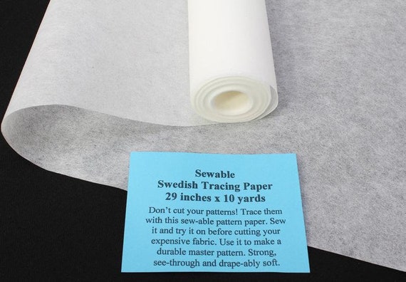 Swedish Tracing Paper - 10 yards - 29 wide Sew-able Pattern Paper - Sold  by the 10 yard roll (1907) M409.03